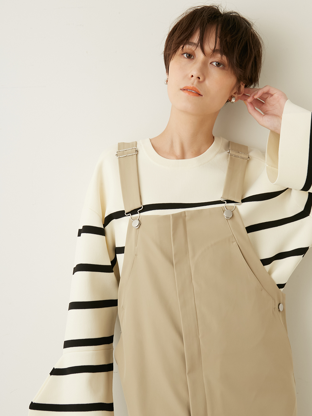 emmi atelier】フロントジップジャンパースカート(キャミワンピース 