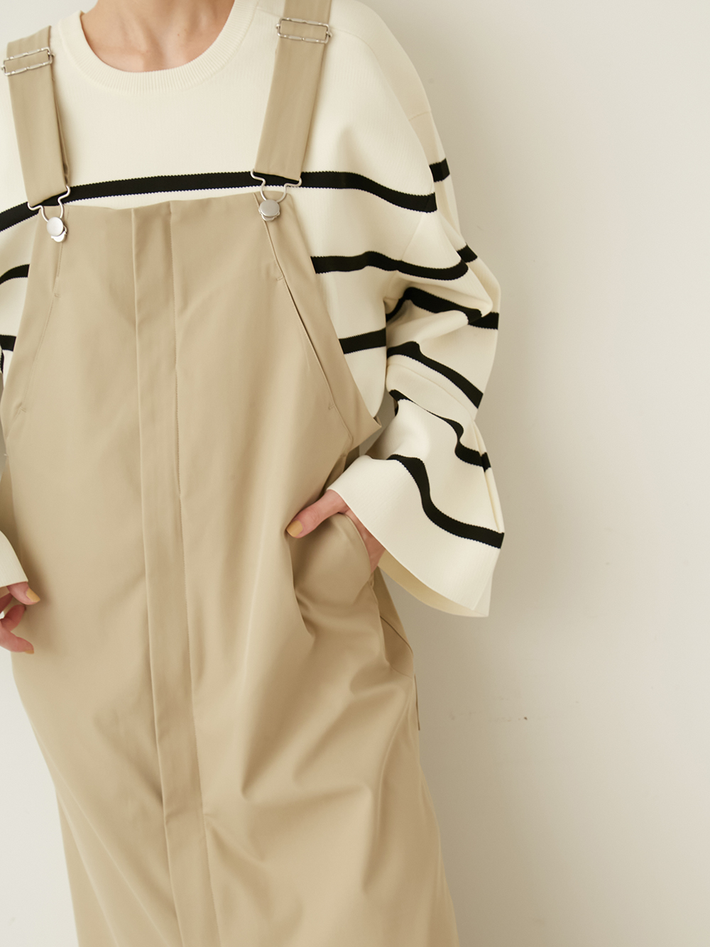emmi atelier】フロントジップジャンパースカート(キャミワンピース 