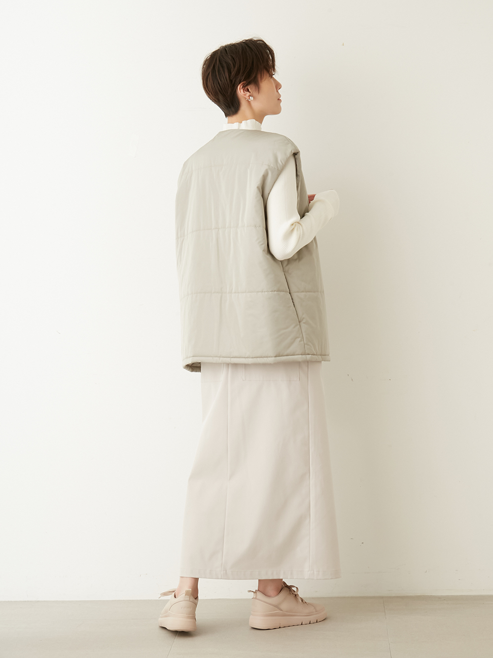 emmi atelier】フロントジップジャンパースカート(キャミワンピース 