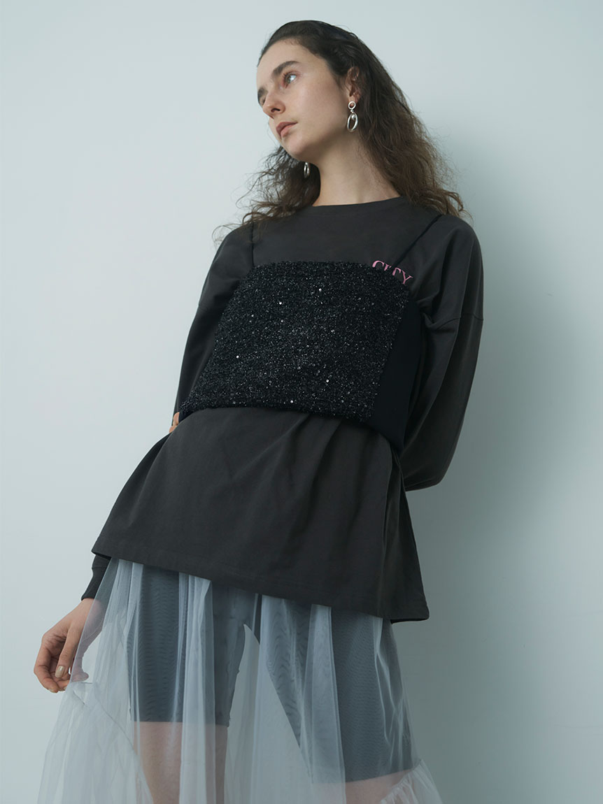emmi atelier】レイヤードチュールスカート(フレアスカート)｜スカート