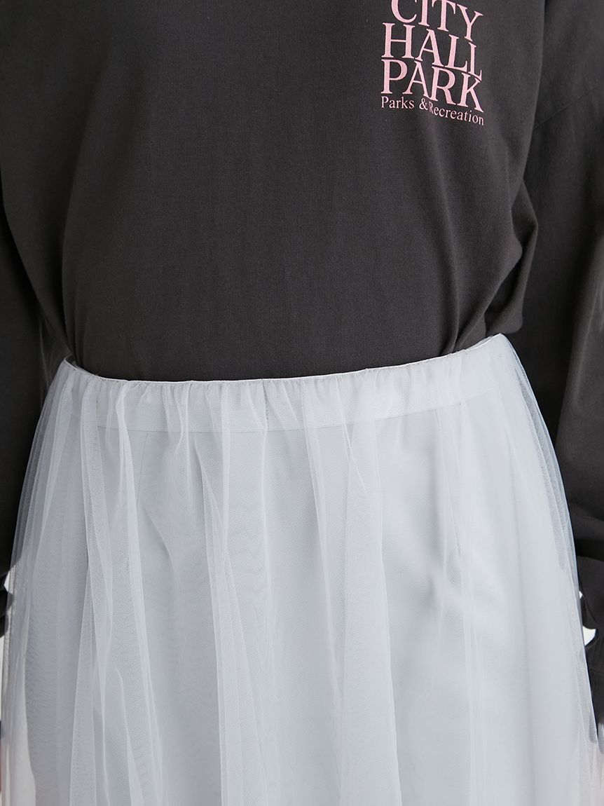 emmi atelier】レイヤードチュールスカート(フレアスカート)｜スカート 