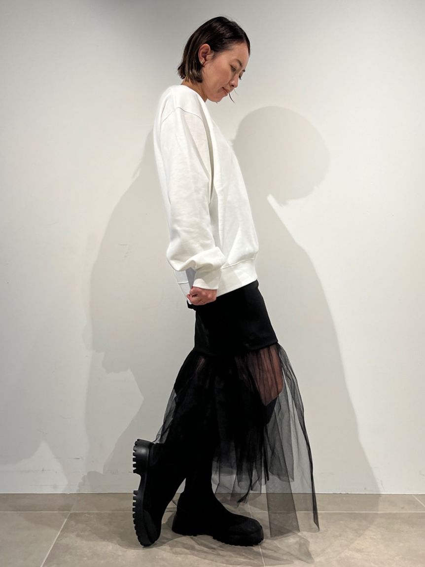 emmi atelier】レイヤードチュールスカート(フレアスカート)｜スカート 