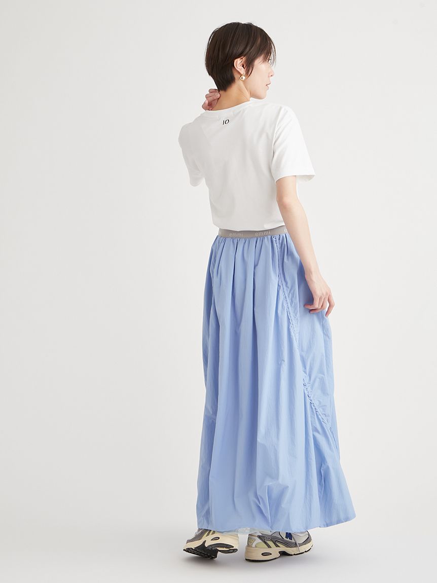10th】【ONLINE限定カラー】emmiロゴジャガードゴムスカート
