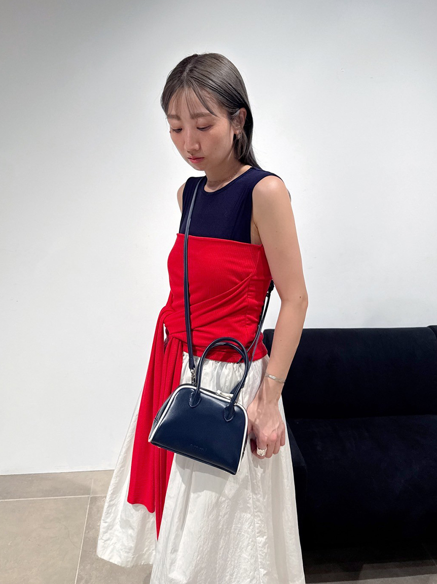 上質素材 MaxMara ホワイトナイロンミディスカート 美シルエット レースミディスカート｜ACLENT（アクレント）