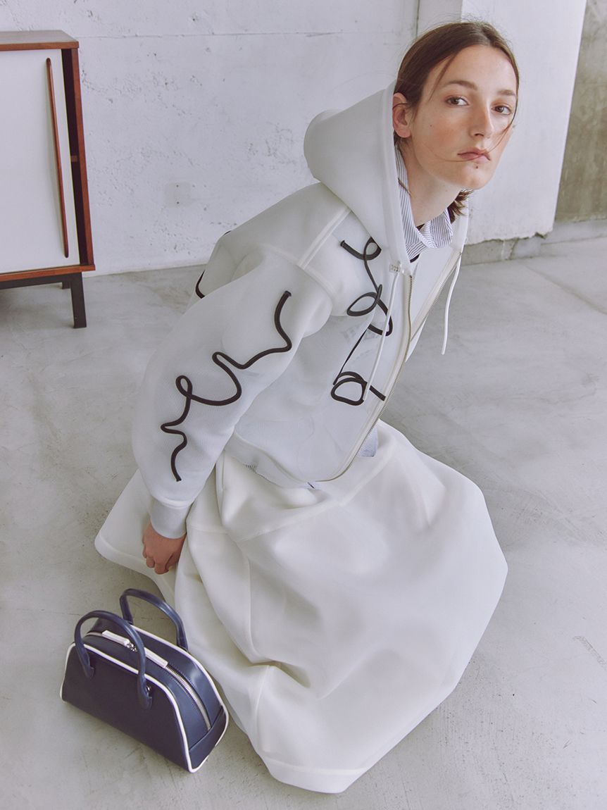 emmi（エミ）ラインシアーダンボールジップフーディーブルゾン シアーダンボールスカート(ロングスカート)｜スカート｜emmi（エミ）の