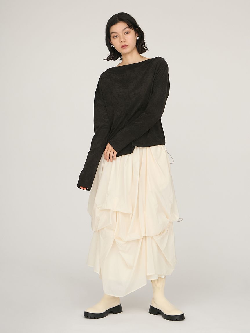 タックドロストボリュームスカート(ロングスカート)｜スカート｜emmi