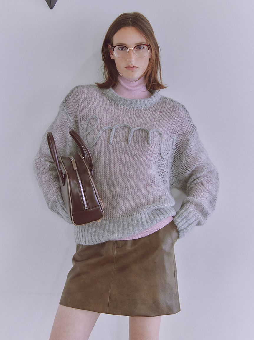 DT MaxMara ★ フェイクレザー ミニ スカート XCRESTA2 ブラウン DURAS（デュラス）の「フェイクレザーミニスカート（スカート