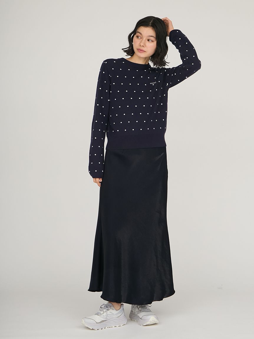 ninimiカート シャイニーサテンナロースカート(フレアスカート)｜スカート