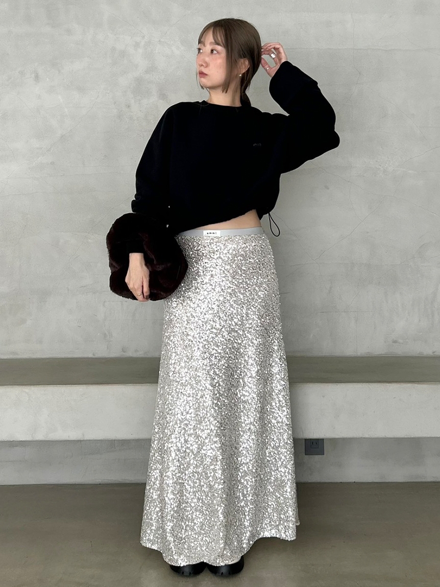 スパンコールナロースカート(ロングスカート)｜スカート｜emmi（エミ