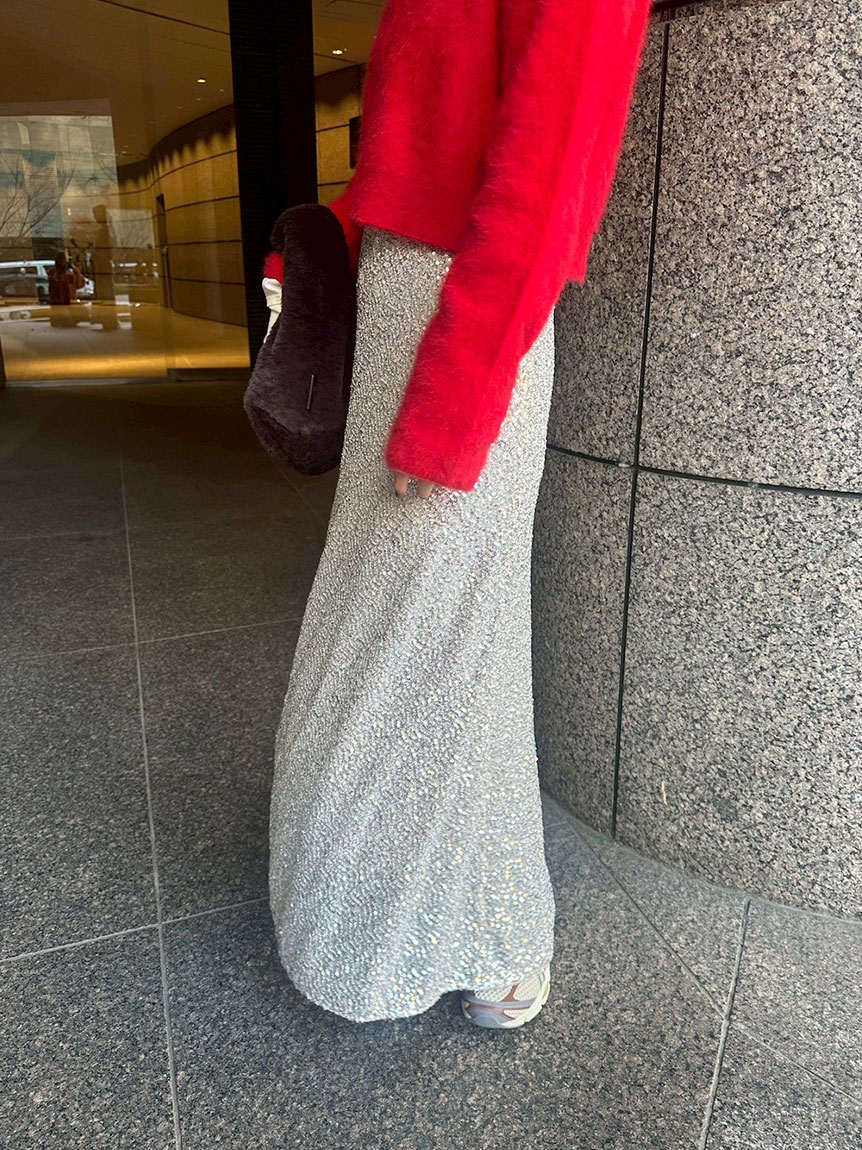 スパンコールナロースカート(ロングスカート)｜スカート｜emmi（エミ