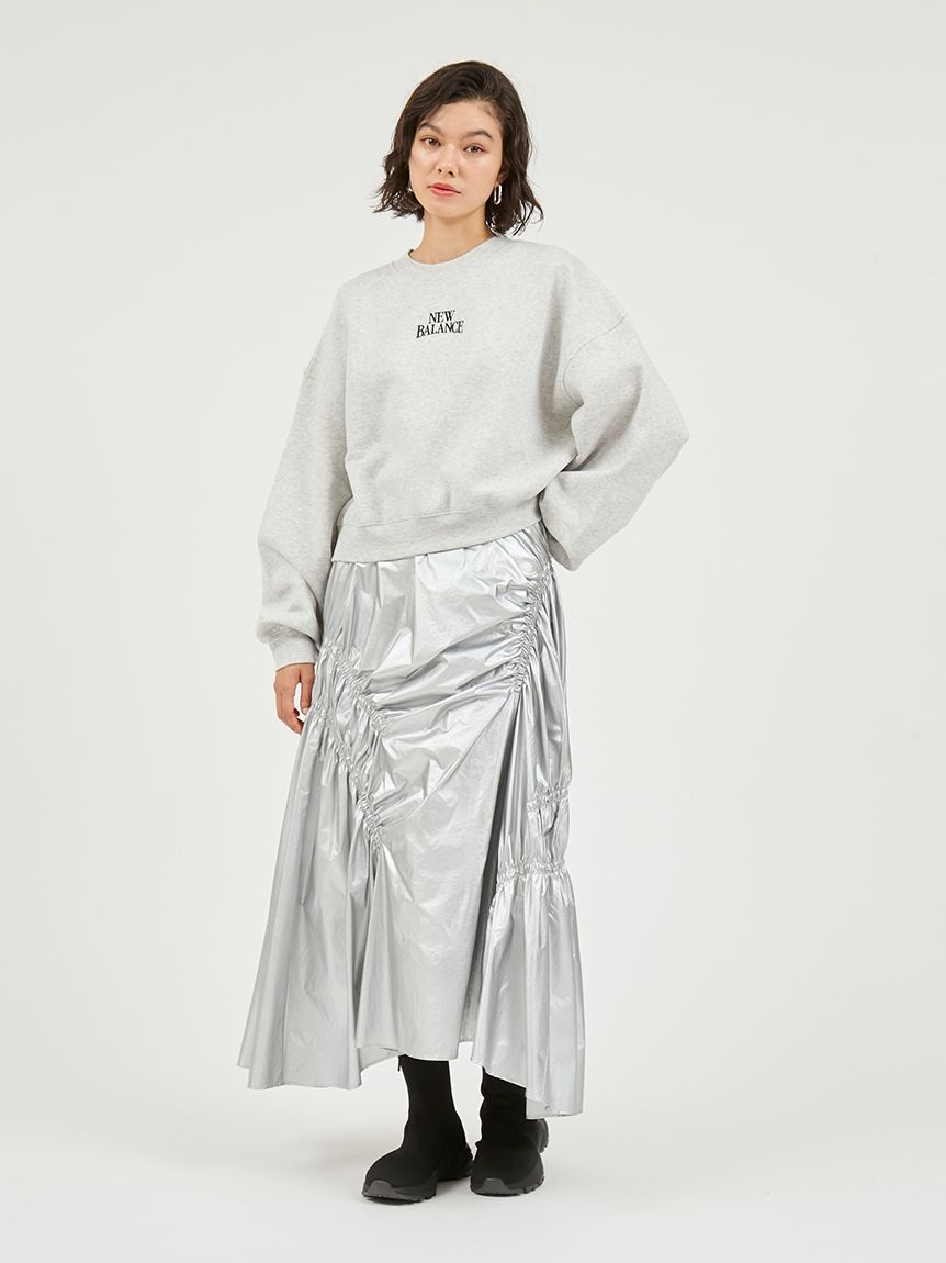 ギャザーディテールボリュームスカート(ロングスカート)｜スカート