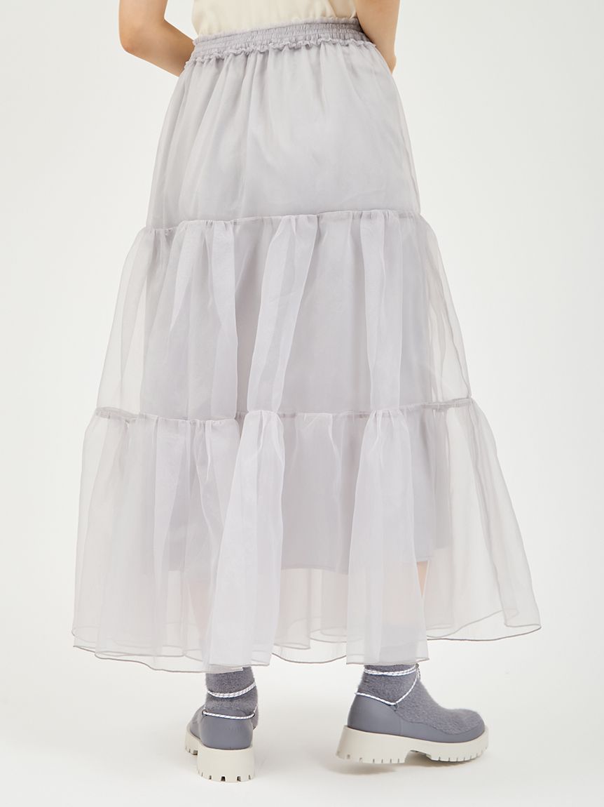 チュールボリュームシアースカート(ロングスカート)｜スカート｜emmi