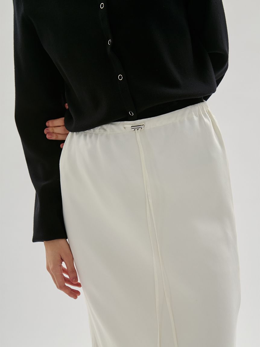 サテンナロースカート【セットアップ対応】(ロングスカート)｜スカート