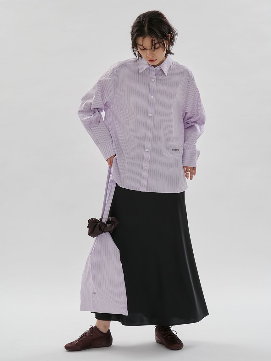 サテンナロースカート【セットアップ対応】(ロングスカート)｜スカート