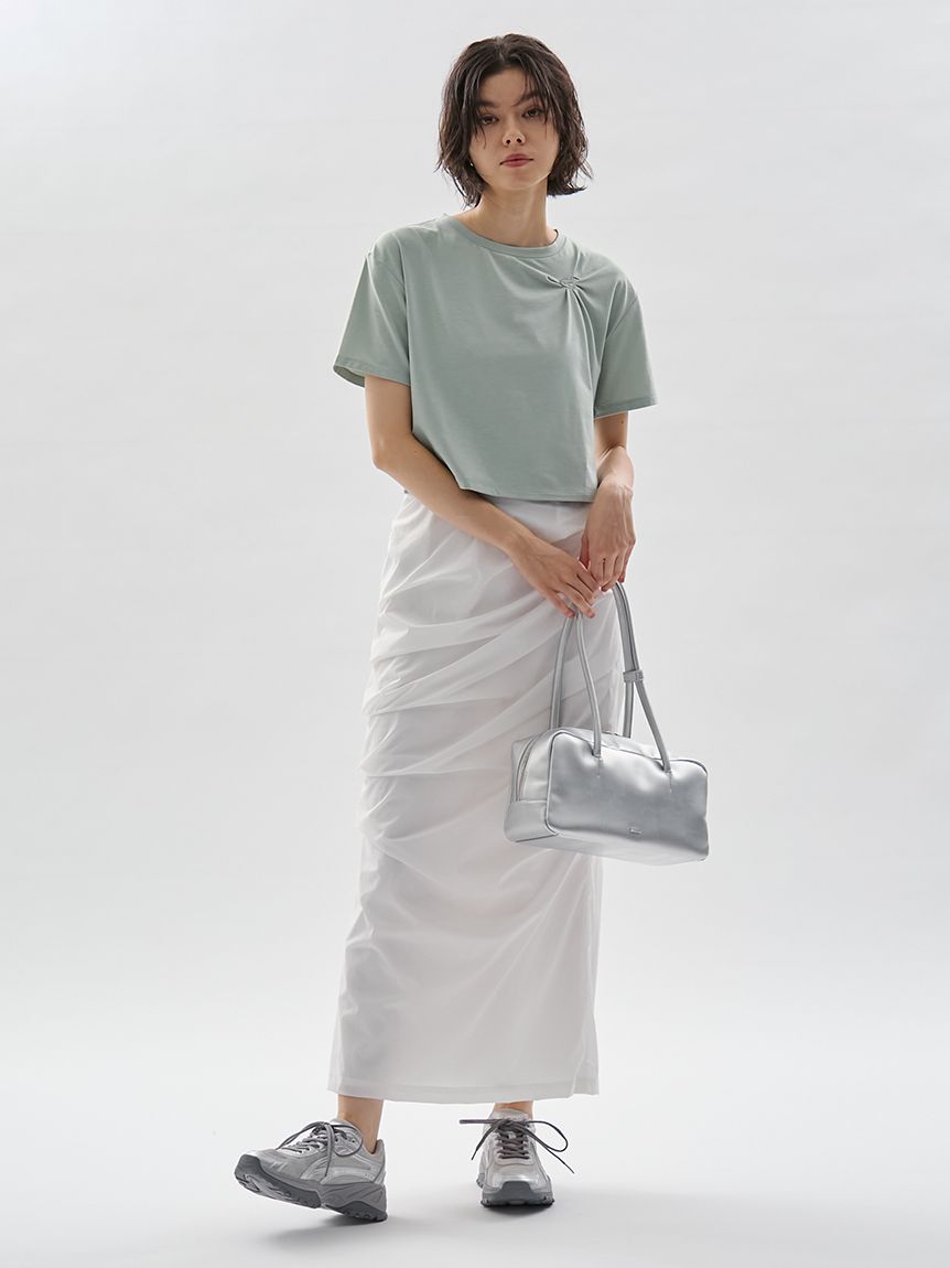 サイドタックナロースカート/撥水【セットアップ対応】(ロングスカート