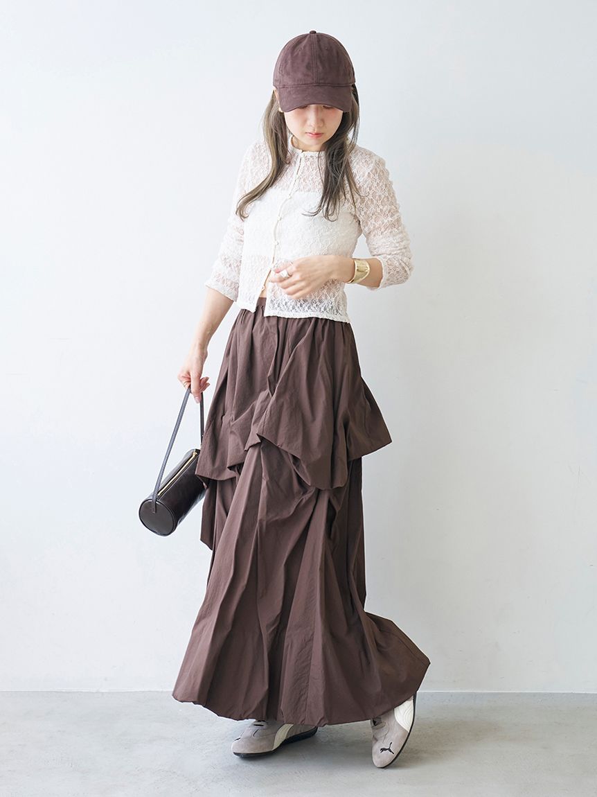 ティアードボリュームスカート(ロングスカート)｜SKIRT｜emmi（エミ