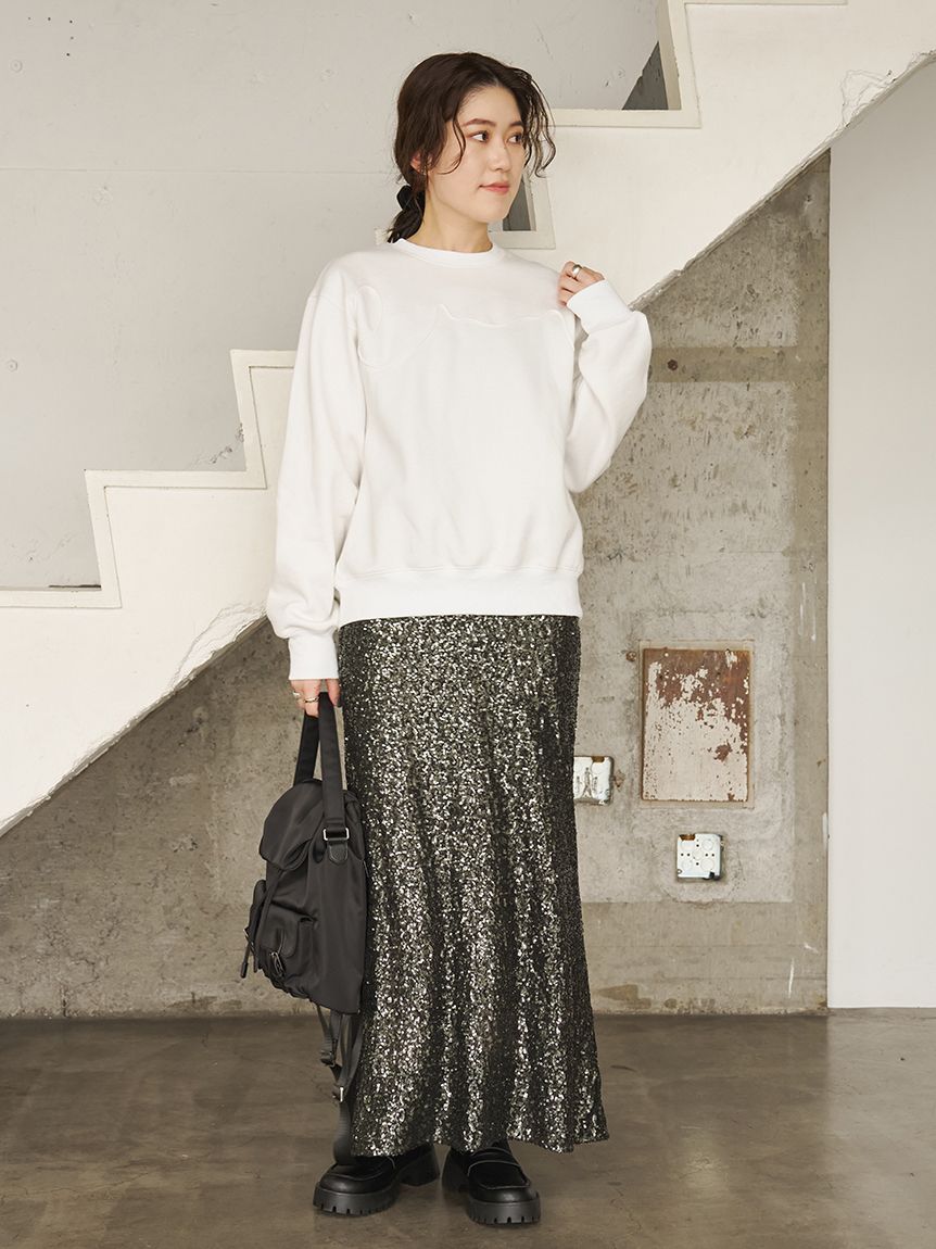 スパンコールスカート スパンコールナロースカート(ロングスカート)｜SKIRT｜emmi（エミ）の