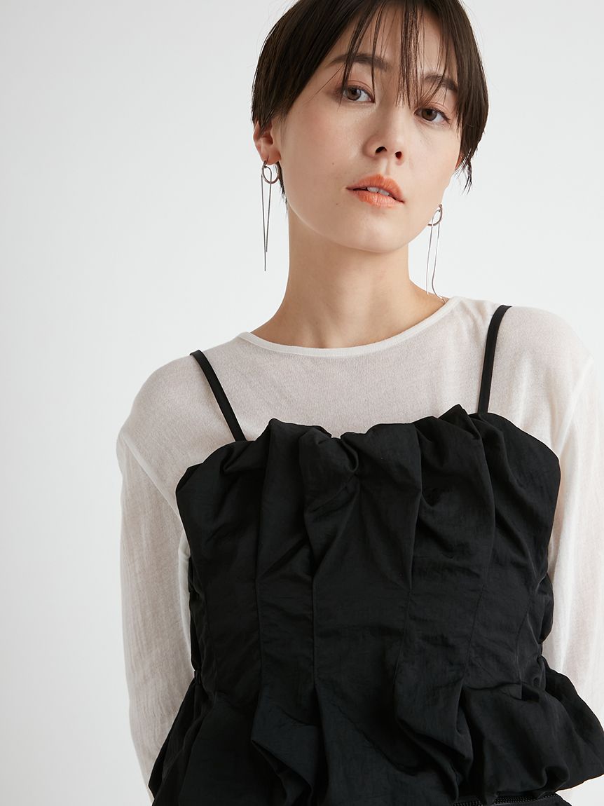 emmi atelier】ナイロンビスチェ(ビスチェ)｜トップス｜emmi（エミ）の 