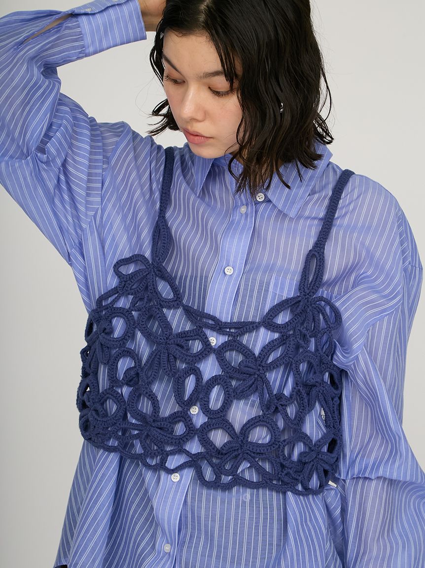 かぎ針ハンドニットビスチェ(タンクトップ/キャミソール)｜トップス