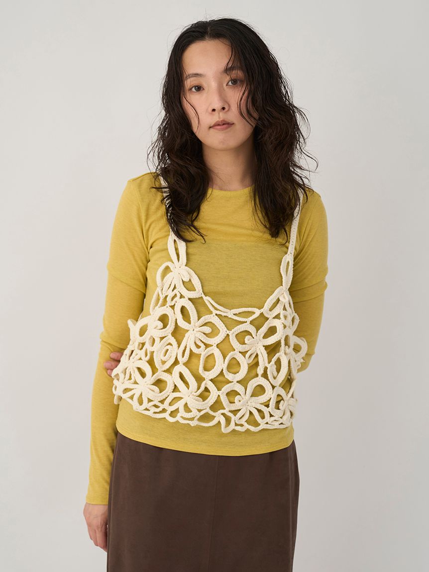 emmi ビスチェ かぎ針ハンドニットビスチェ(タンクトップ/キャミソール