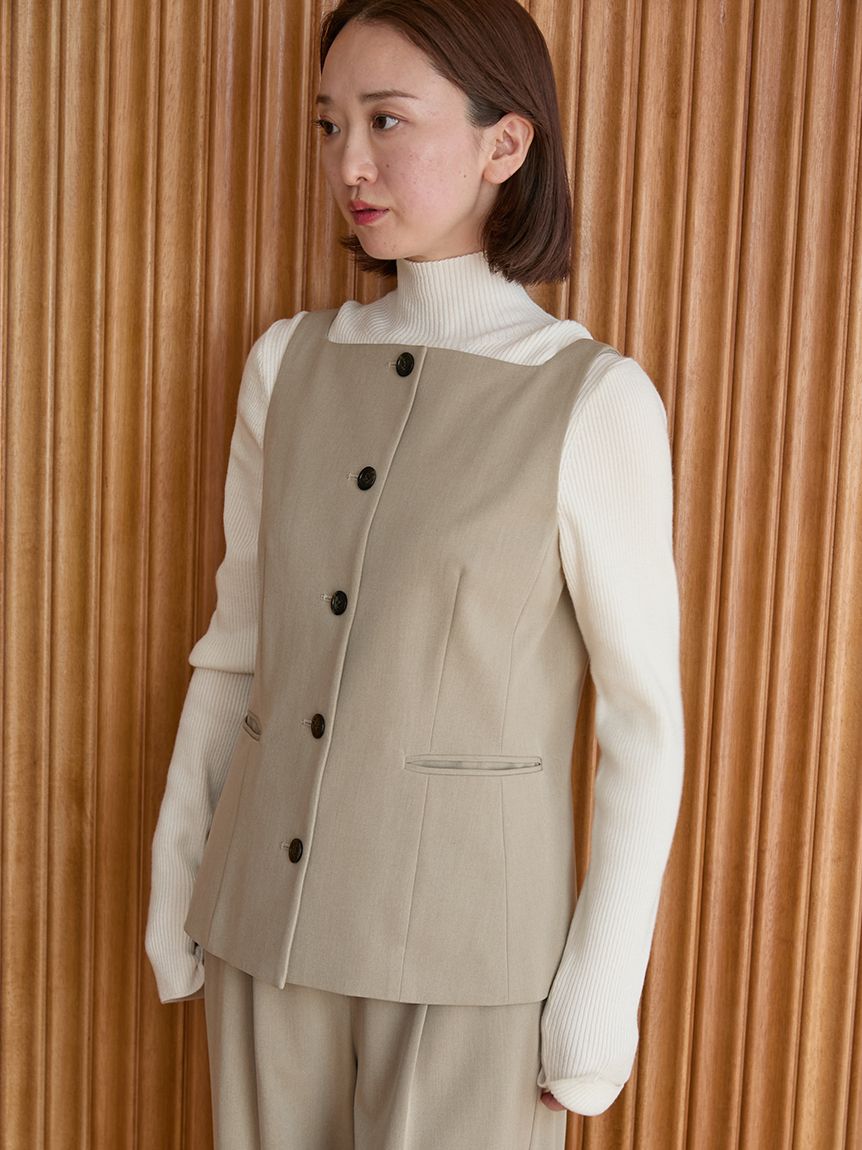 セットアップ対応】ジレトップス(ジレ/ベスト)｜アウター｜emmi（エミ