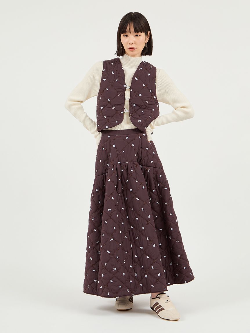 ロージーモンスター　3way peplum outer　※キルティングベストのみ ロージーモンスター 3way peplum outer ※キルティングベストのみ