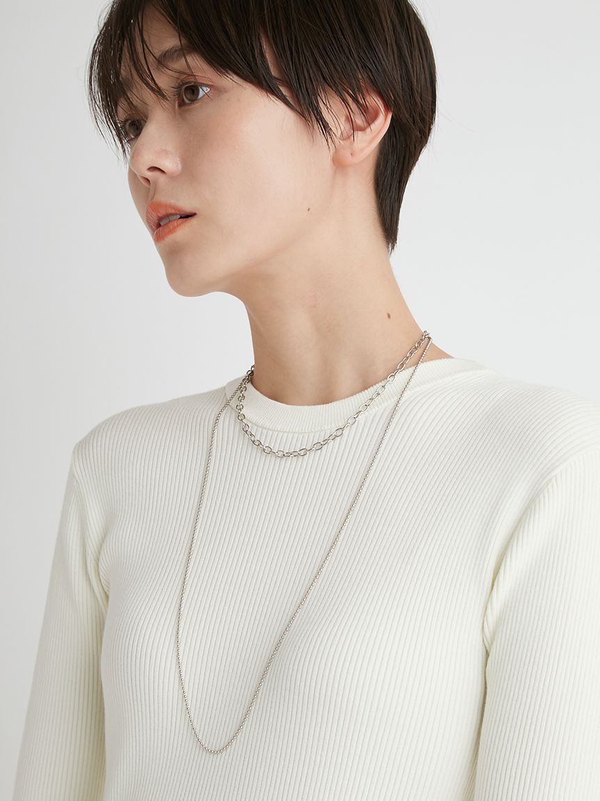 emmi atelier】3wayデザインチェーンネックレス(ネックレス