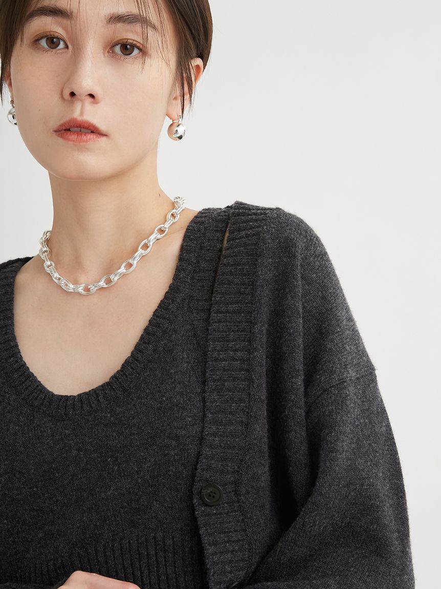 オーバルチェーンネックレス(ネックレス)｜アクセサリー｜emmi