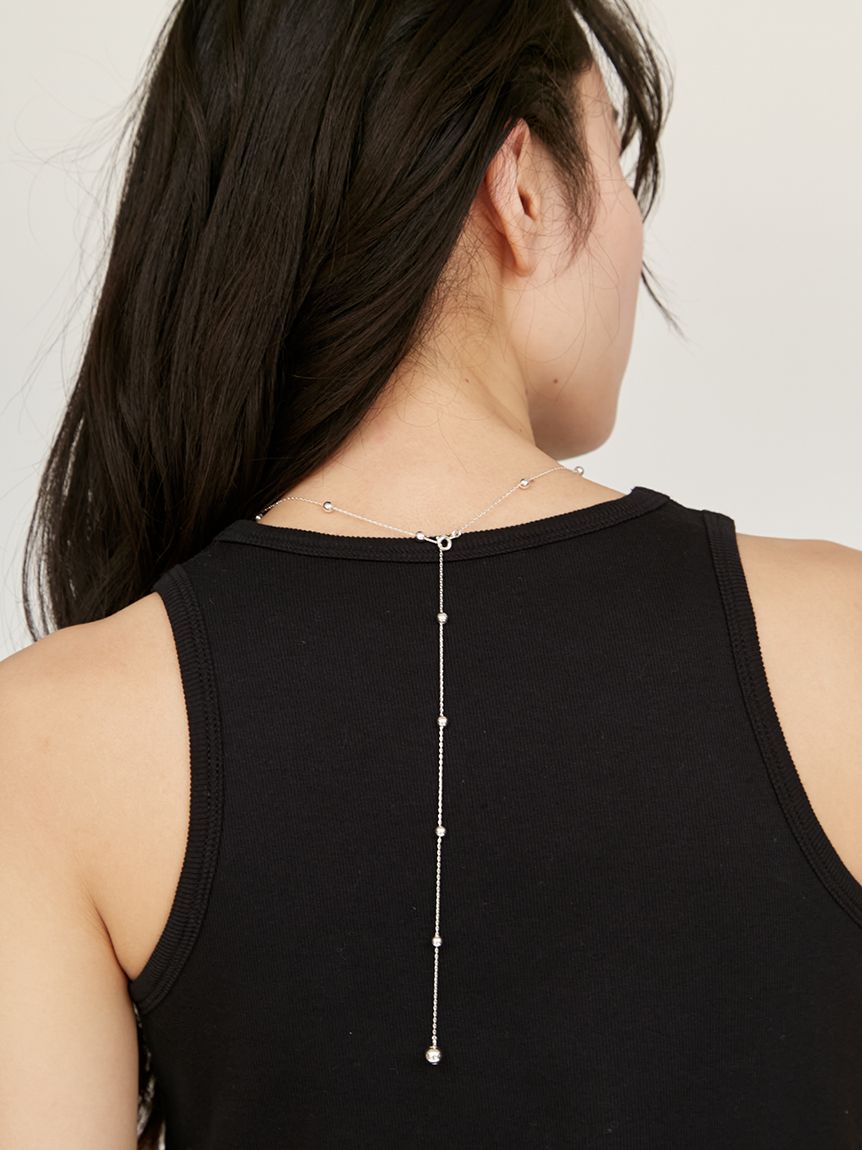 agnesb. レディース\"Arrow\"ステンレススチールネックレス/送料込 AZUL BY MOUSSY ステンレス3連ミックスチェーンネックレス L