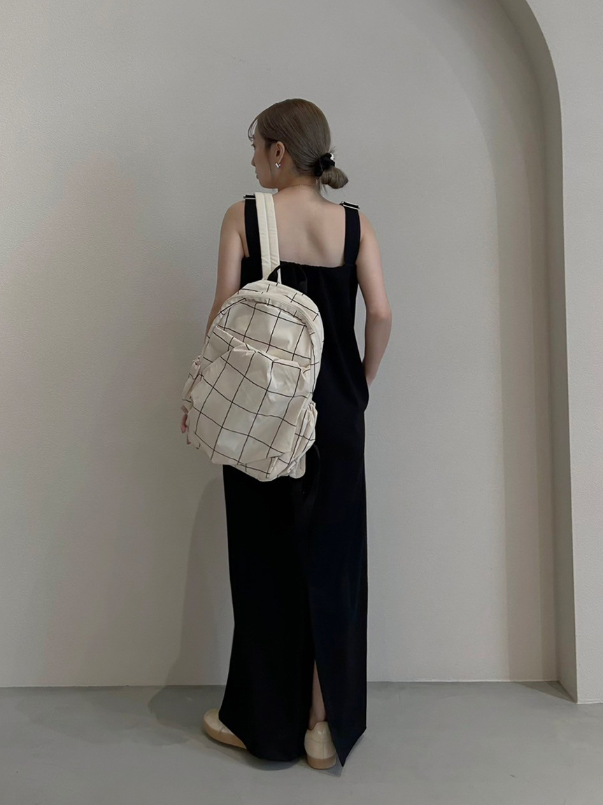 WEB限定】eco 撥水チェックギャザーボディーバックパック(バック