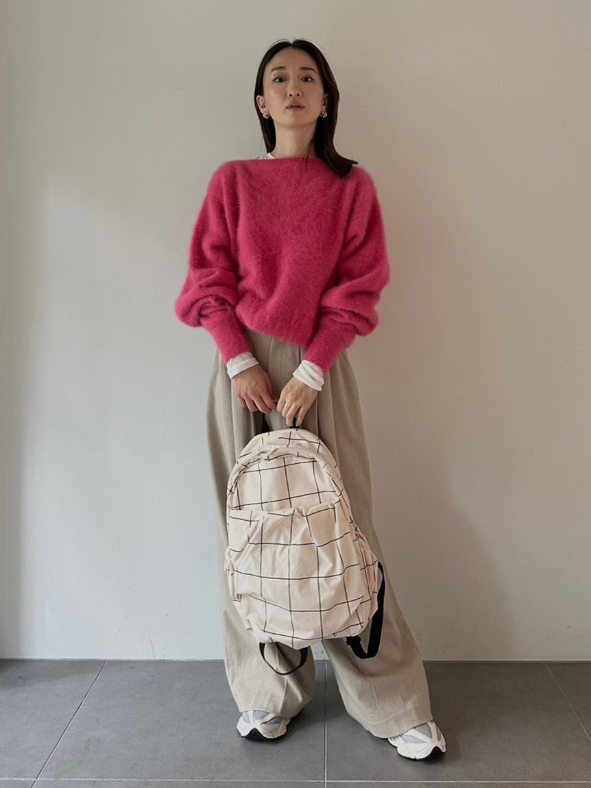 WEB限定】eco 撥水チェックギャザーボディーバックパック(バック