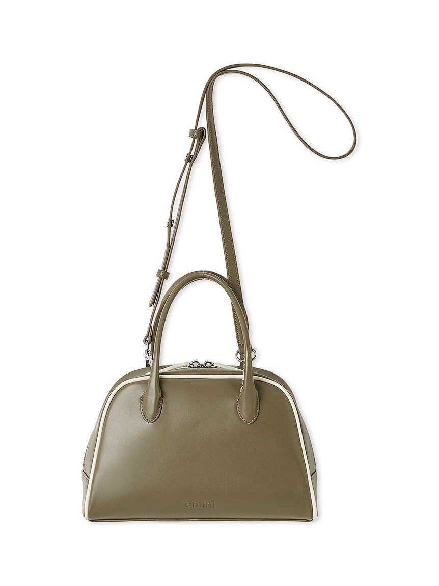 フェイクレザーパイピングボストンバッグ(ボストンバッグ)｜バッグ