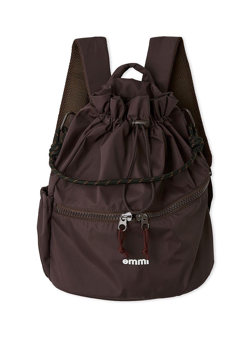 emi バックパック ブラック 限定カラー】撥水 emmiロゴマルチバックパック | エミ(emmi