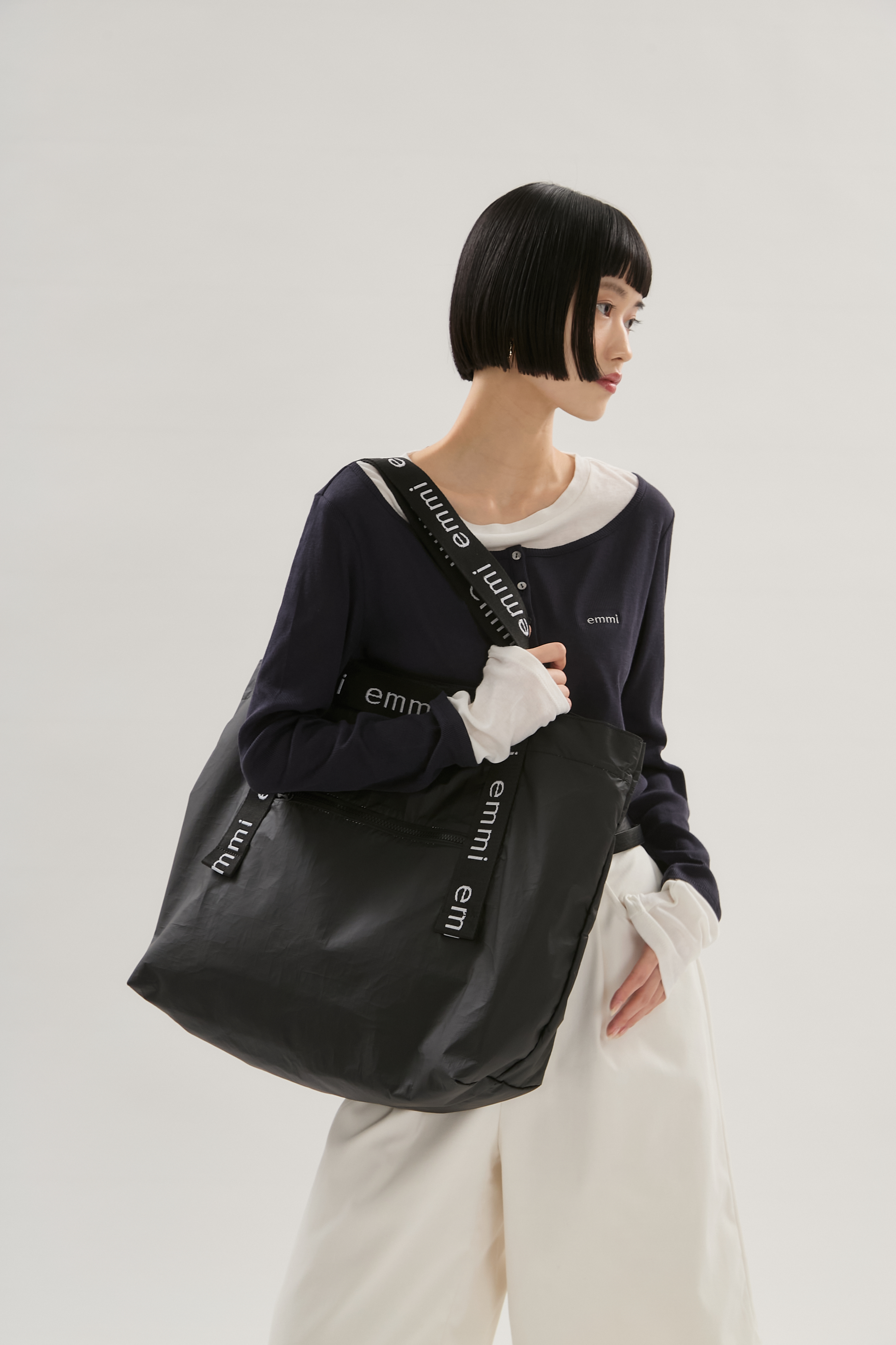 ONLINE限定】撥水emmiロゴビックトートバッグ(トートバッグ)｜バッグ