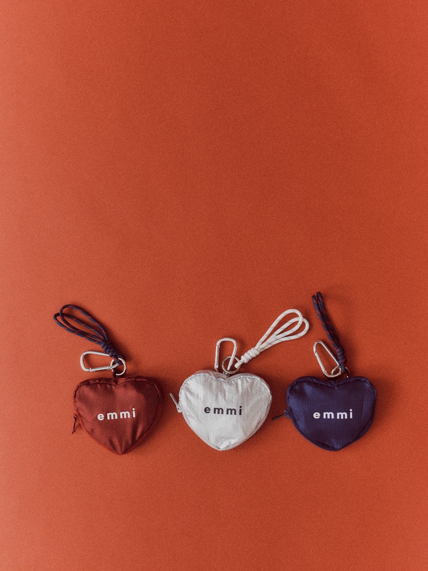 HEART】 プリントハートチャーム付きエコバッグ(ミニバッグ)｜バッグ