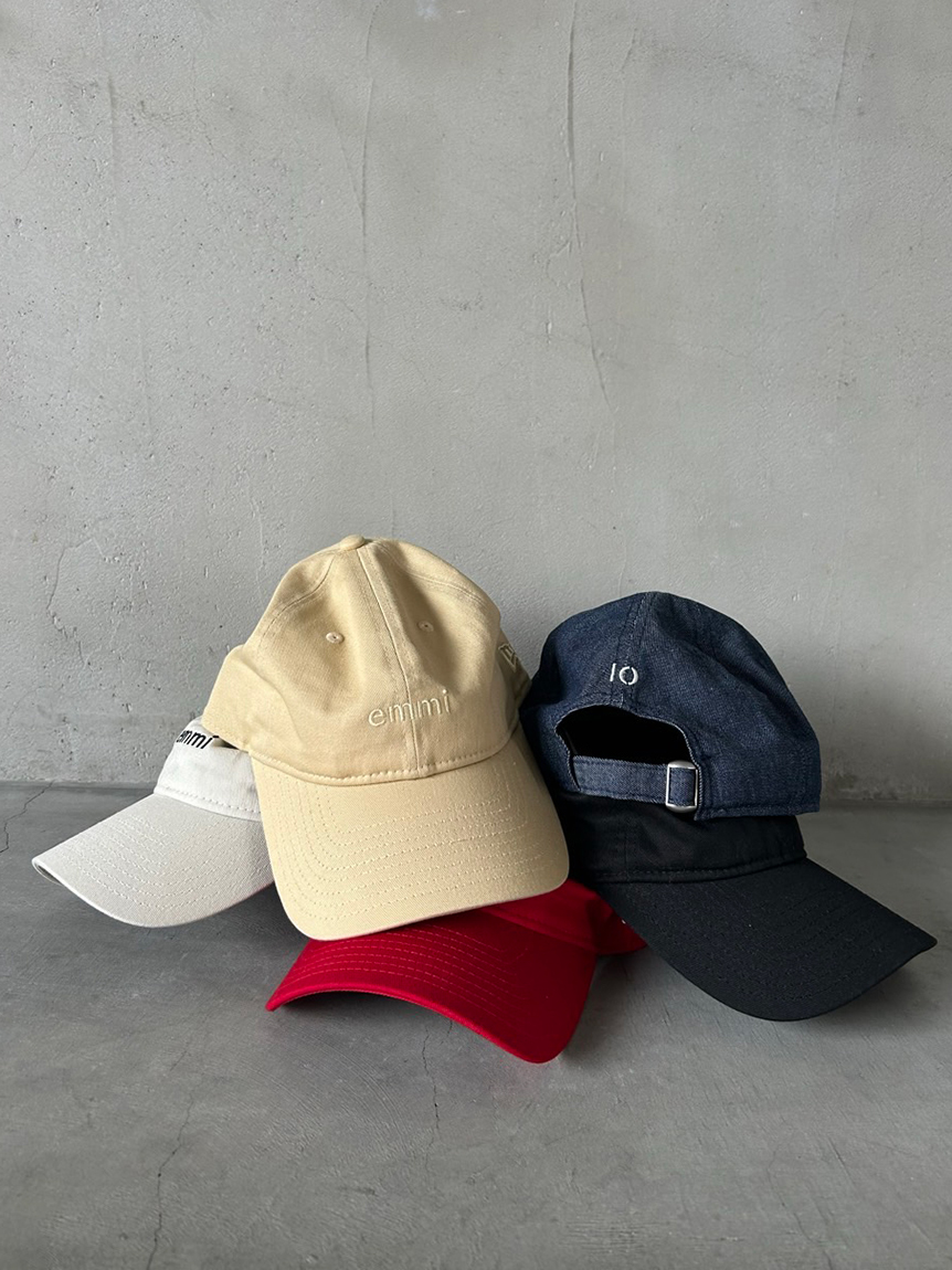 10th】【emmi|NEW ERA】9TWENTY emmiロゴキャンバスキャップ