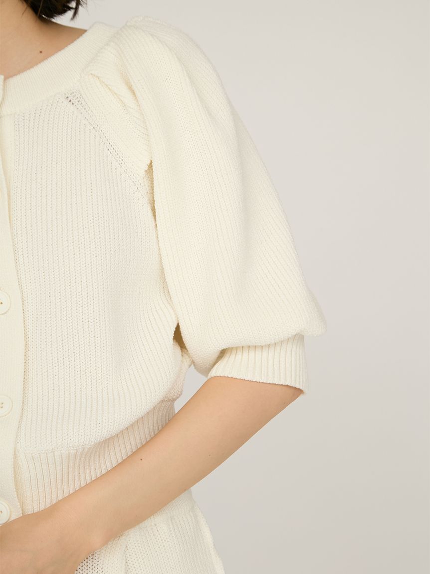 新作emmi エミトップス パフスリーブニットカーディガンエミ パフスリーブニットカーディガン(ニット)｜トップス｜emmi（エミ