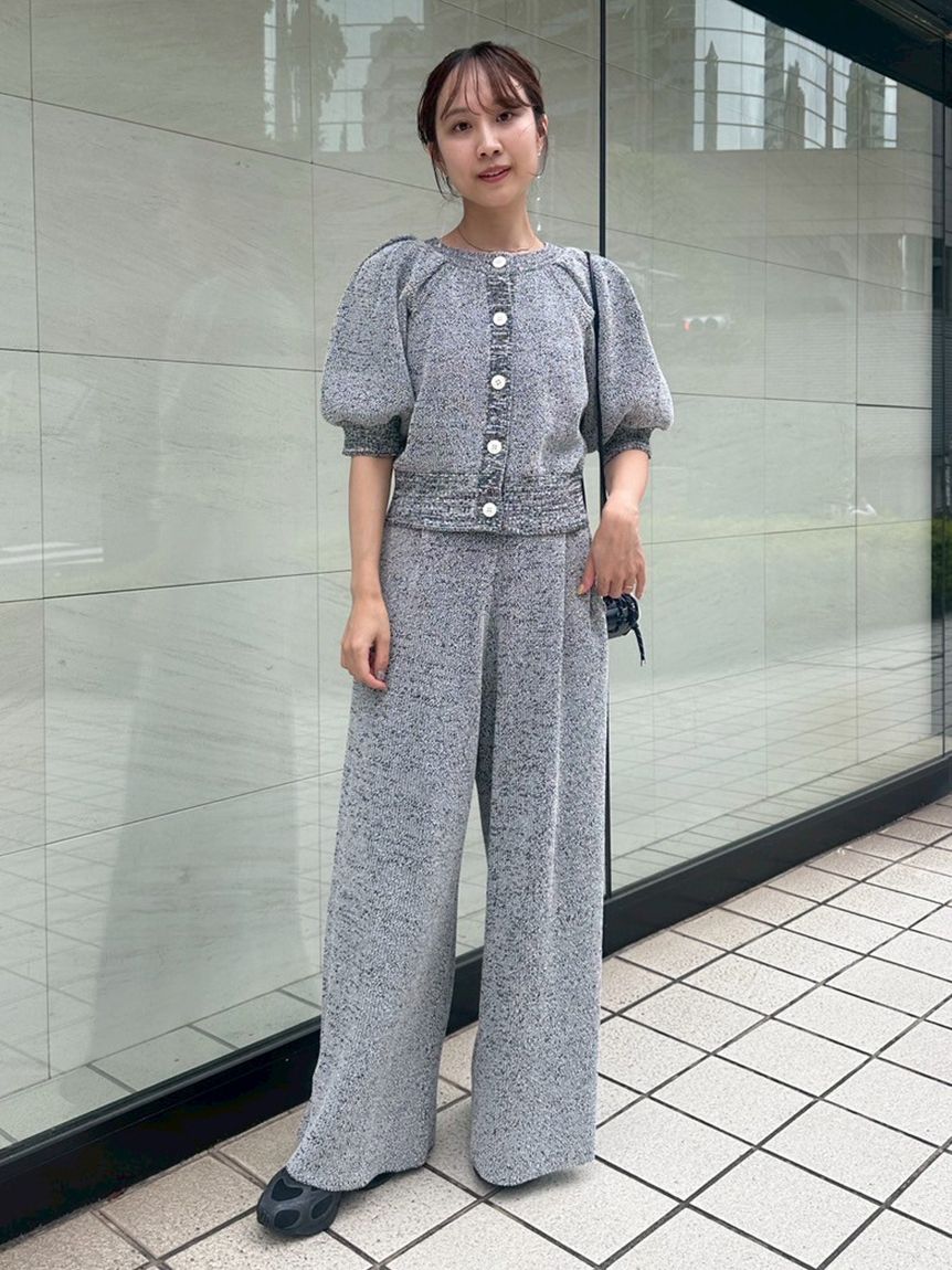 新作emmi エミトップス パフスリーブニットカーディガンエミ パフスリーブニットカーディガン(ニット)｜トップス｜emmi（エミ