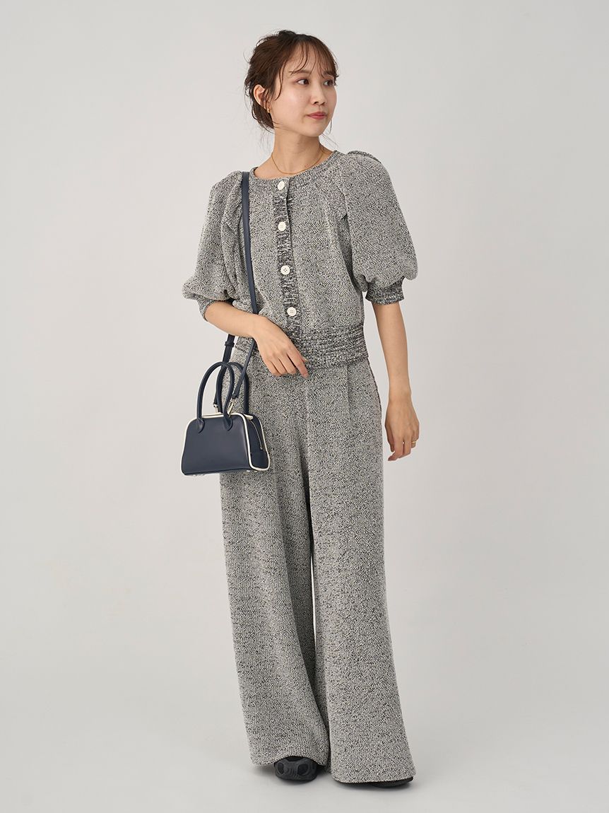 emmi - 新作emmi エミトップス パフスリーブニットカーディガンエミ emmi｜パフスリーブニットカーディガン | Rakuten Fashion(楽天