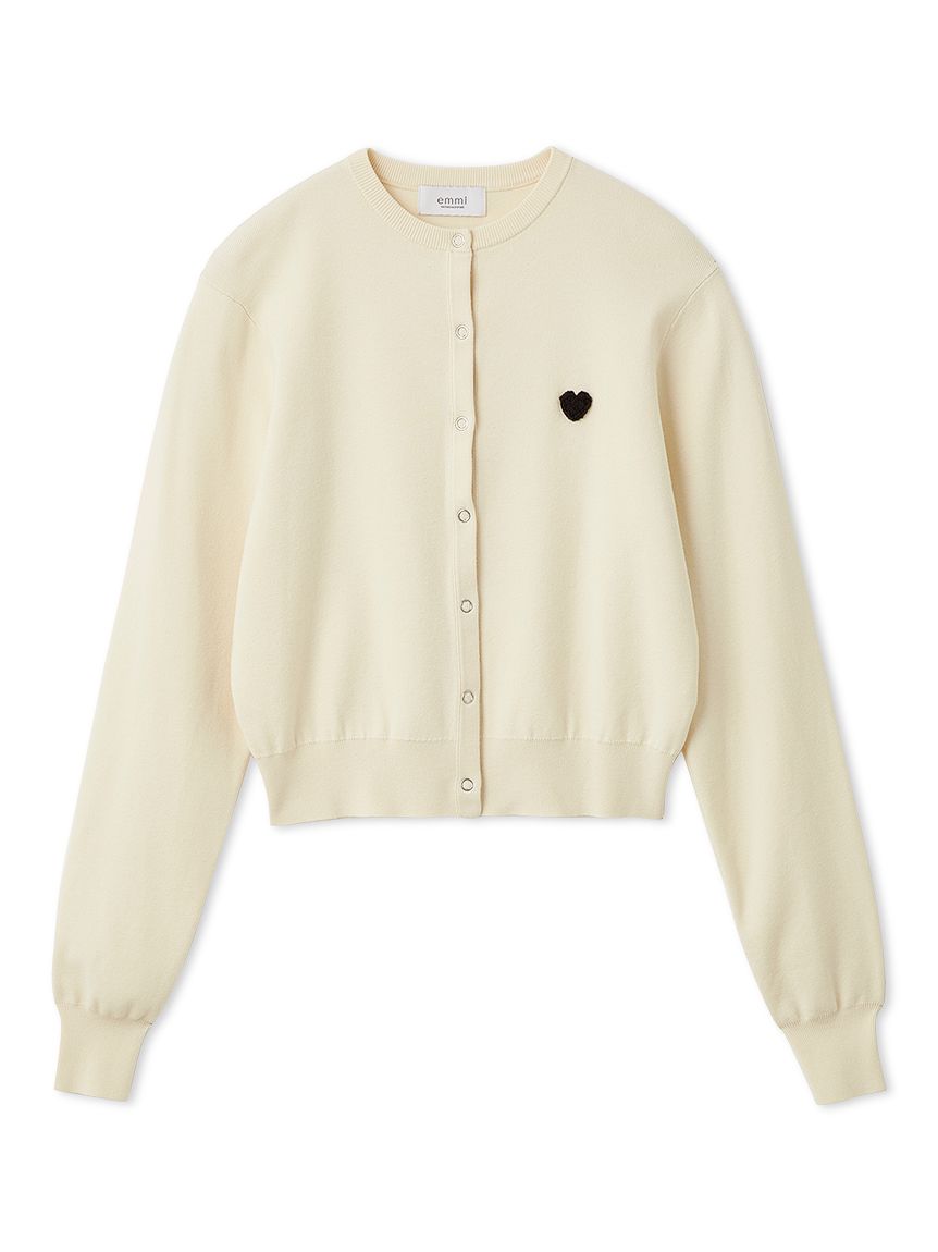 emmi 【HEART】 eco ハートニットカーディガン【アンサンブル可能】 エミ HEART eco ハートニットカーディガン アンサンブル可能 emmi