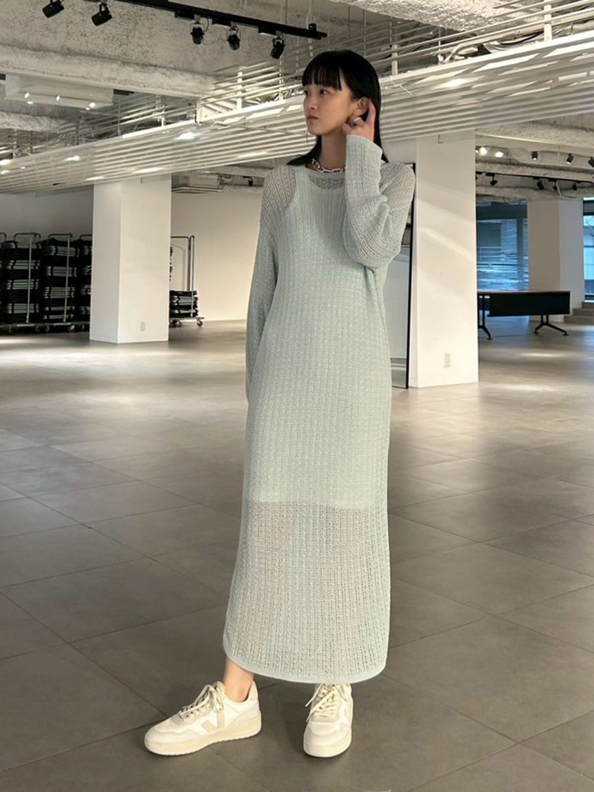 セール】 メッシュニットワンピース《2025summer catalog item