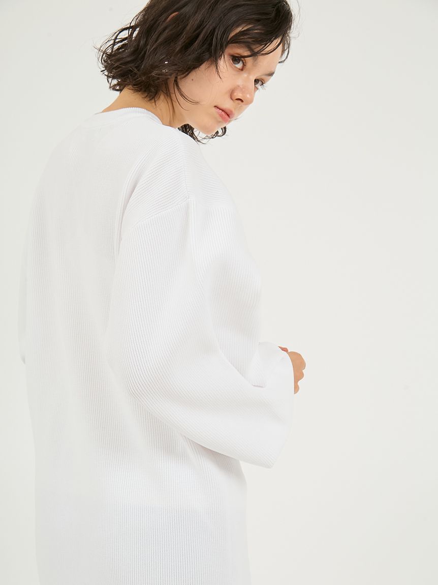 ニットタフタドッキングOP(マキシ・ロングワンピース)｜ワンピース