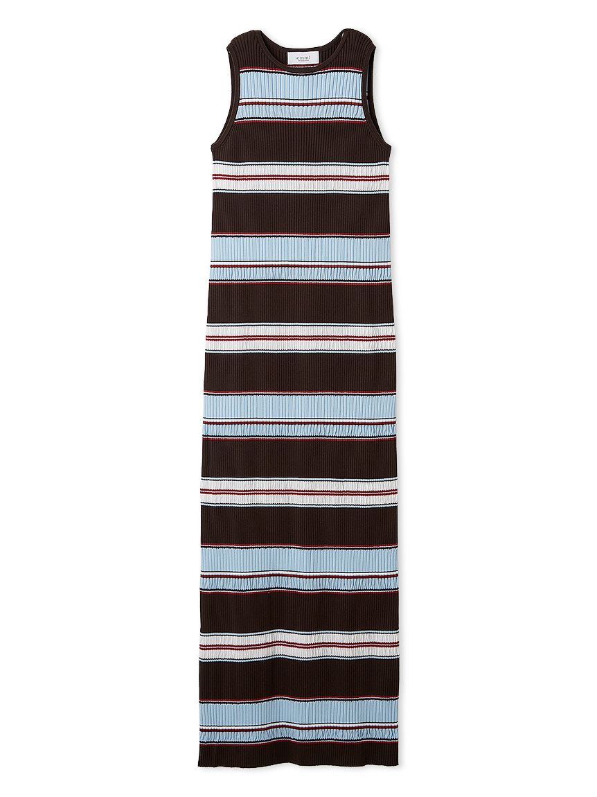 ONLINE限定カラーあり】マルチボーダーニットワンピース(ニット