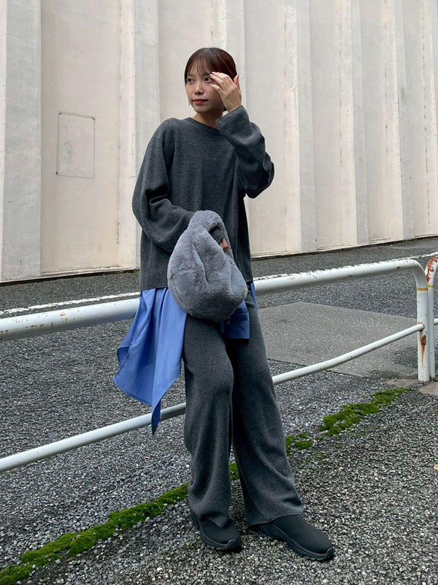 新品　machatt ラムズウールニットパンツ ラムズウールニット（グレー） | MACHATT ONLINE STORE