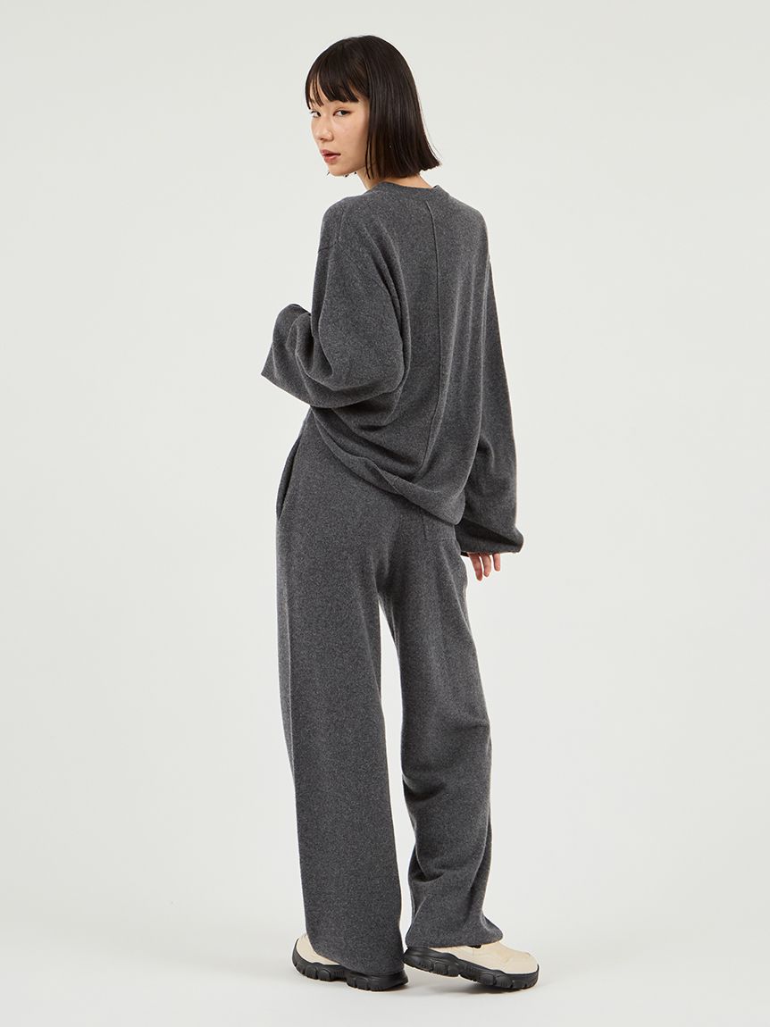 セットアップ対応】ラムウールニットパンツ(ロングパンツ)｜パンツ