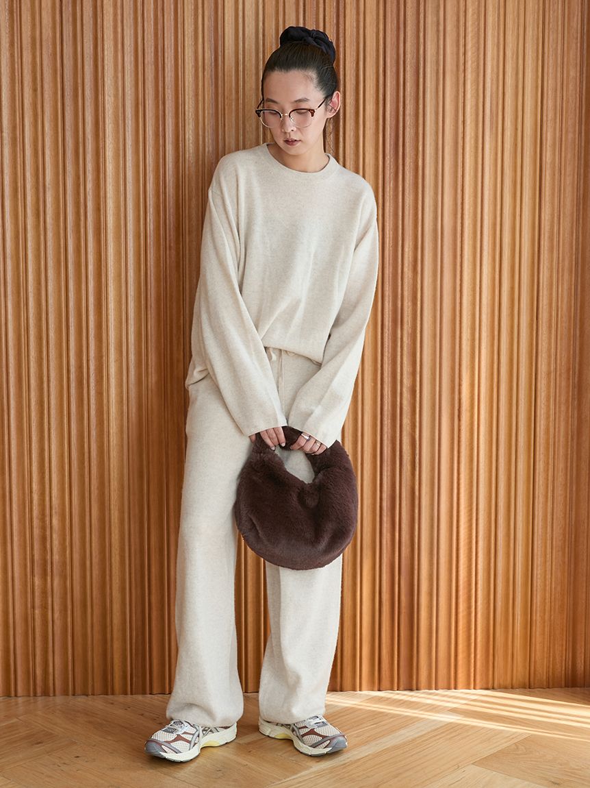 セットアップ対応】ラムウールニットパンツ(ロングパンツ)｜パンツ