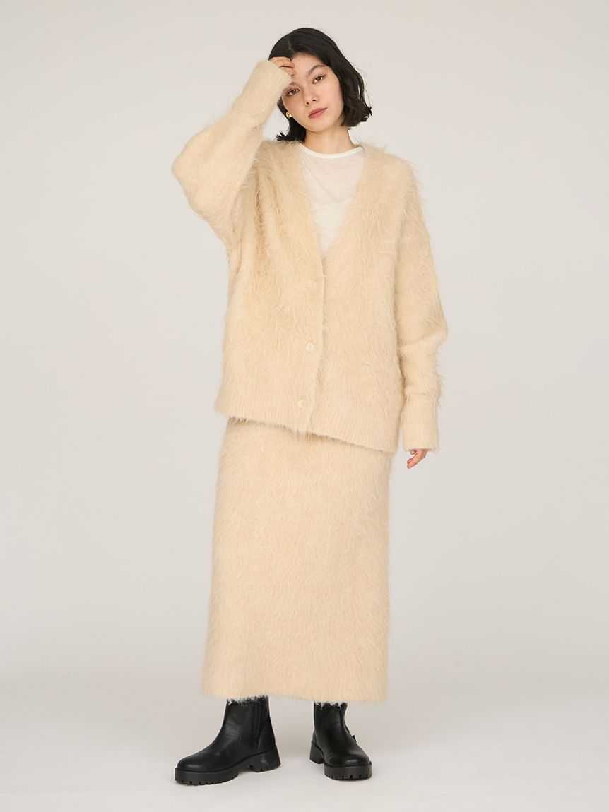 emmi シャギーニット上下セット シャギーニットフレアスカート(ロングスカート)｜スカート｜emmi（エミ