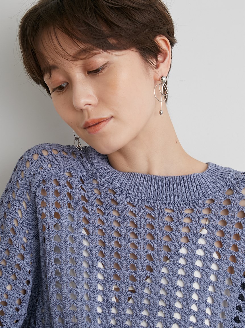 Emmi Atelier メッシュニットプルオーバー ニット | endageism.com