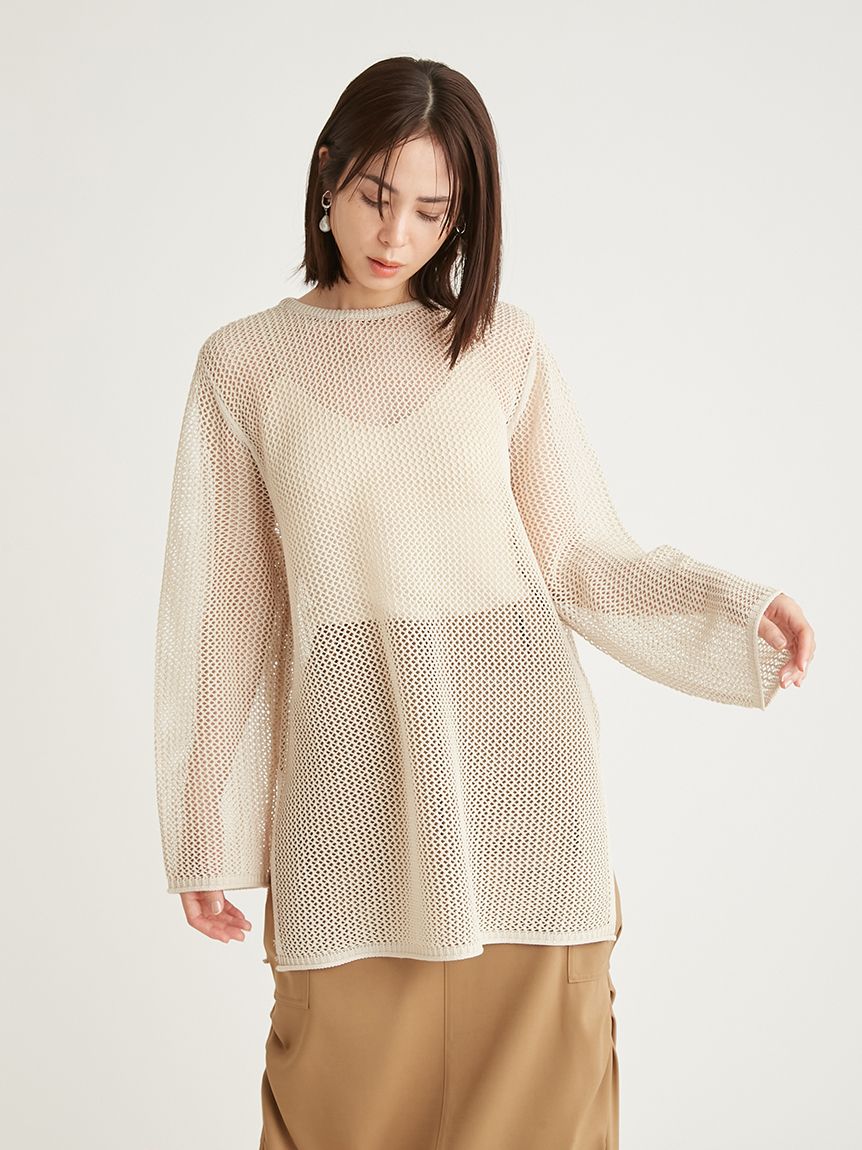 2wayメッシュニットトップス(ニット)｜トップス｜emmi（エミ）の