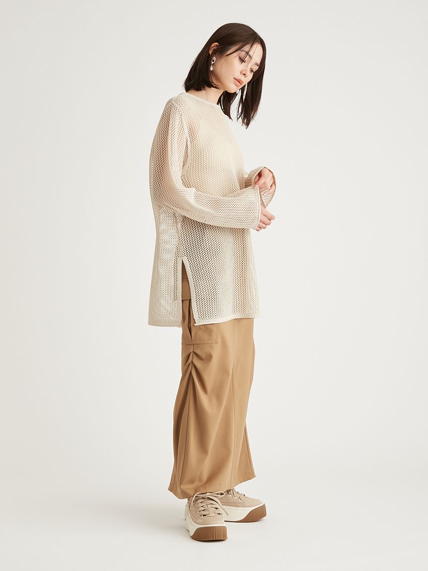 エミ 2wayメッシュニットトップス 長袖 emmi セール】2wayメッシュニットトップス（ニット/セーター）｜emmi